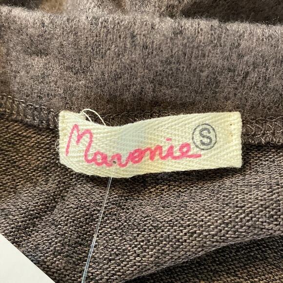 Anthropologie Maronie 2 Piece Set Mocha Loungewear Top/Pants Size Small - Picture 3 of 9